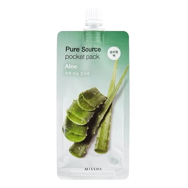 Missha Pure Source Pocket Хидратираща нощна маска с Алое