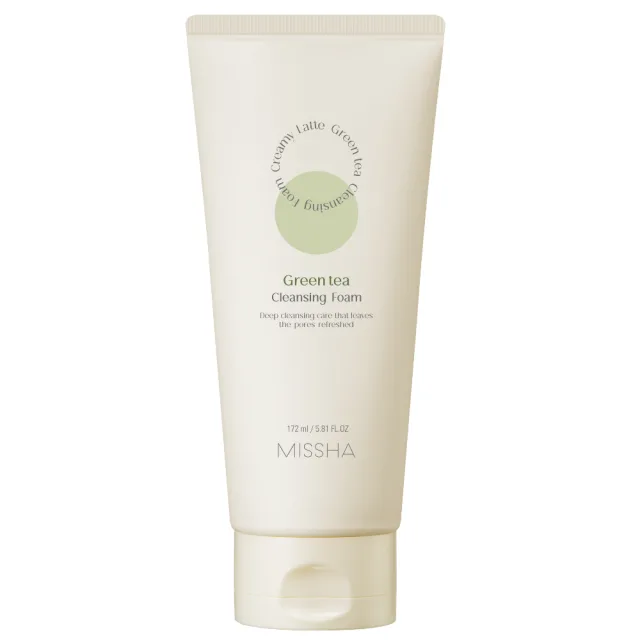 Missha Creamy Latte Почистваща пяна за комбинирана кожа, Зелен чай
