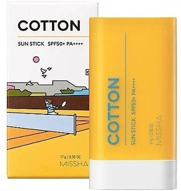 Missha Cotton Матиращ слънцезащитен стик SPF50+