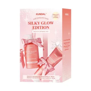Комплект Kundal Silky Glow Протеинов възстановяващ шампоан и балсам за коса